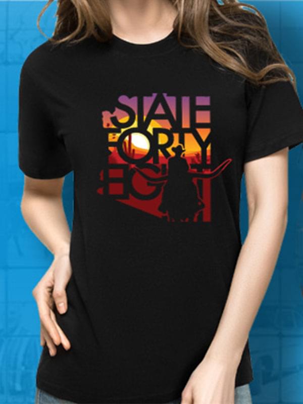 State Forty Eight black t-shirt front